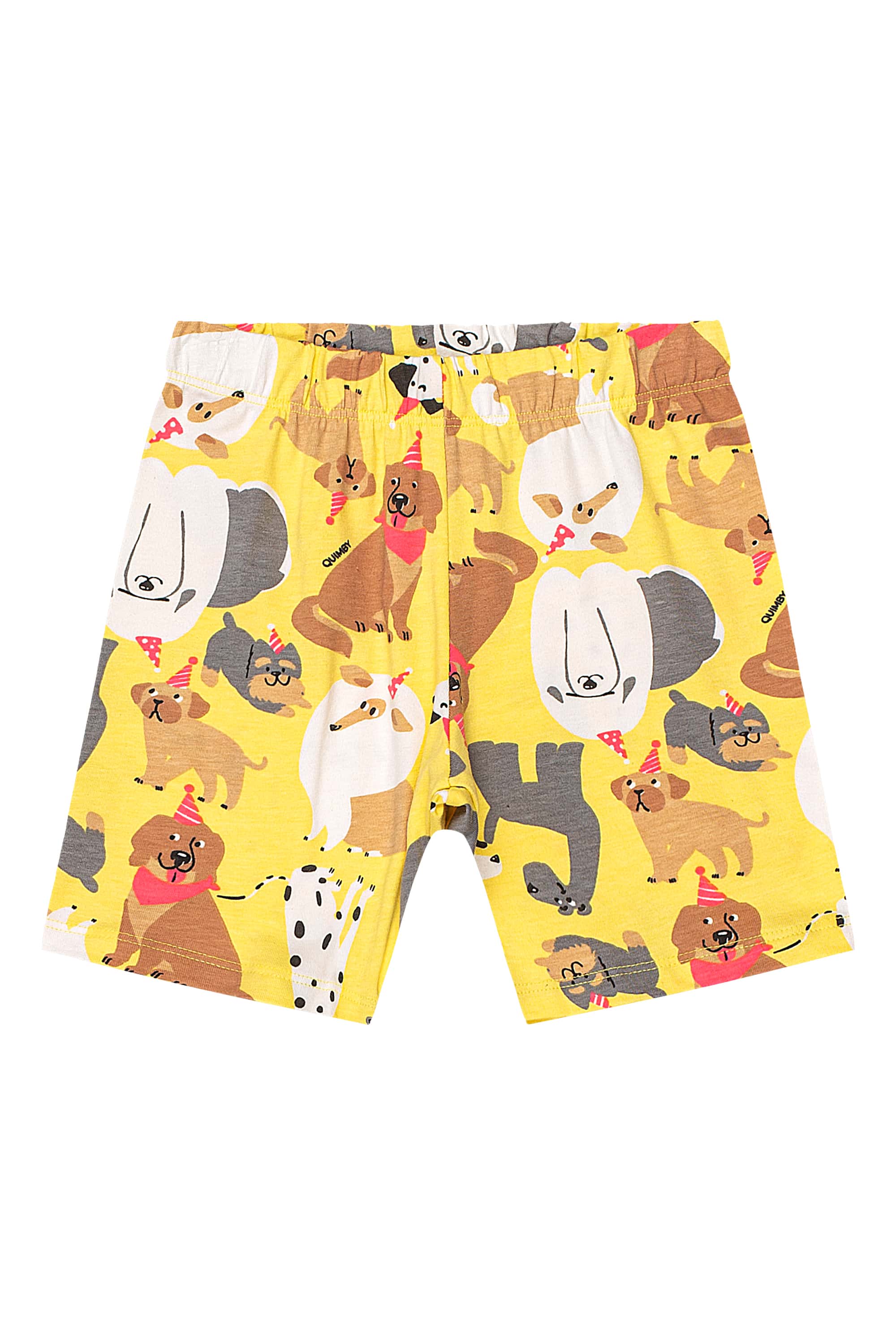 Bermuda Ciclista Estampada Infantil em Cotton (Amarelo) Quimby