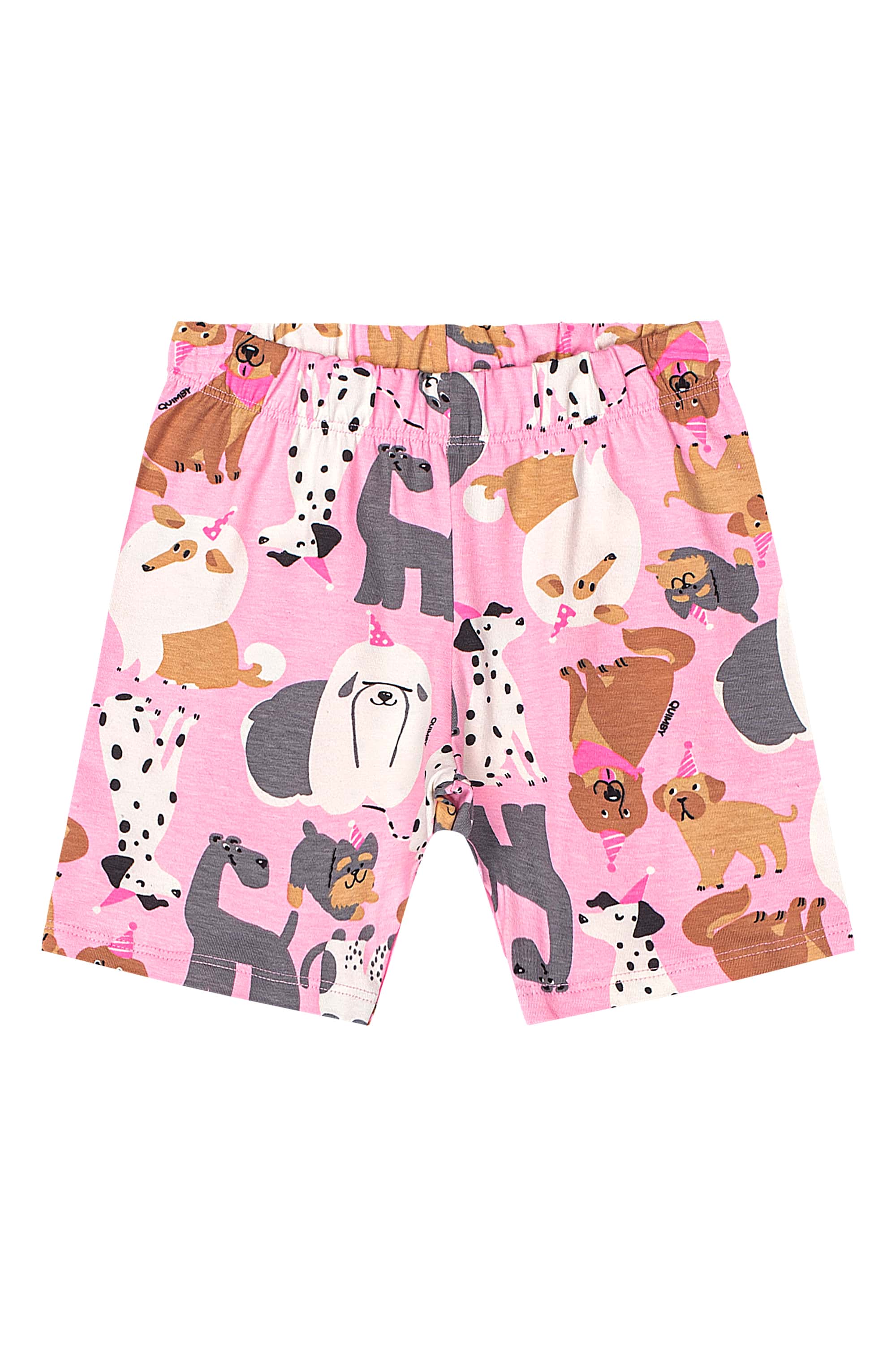 Bermuda Ciclista Estampada Infantil em Cotton (Roxo) Quimby