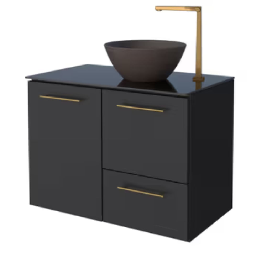 Armário Banheiro 80cm Jambo Preto - P102854 - COZIMAX