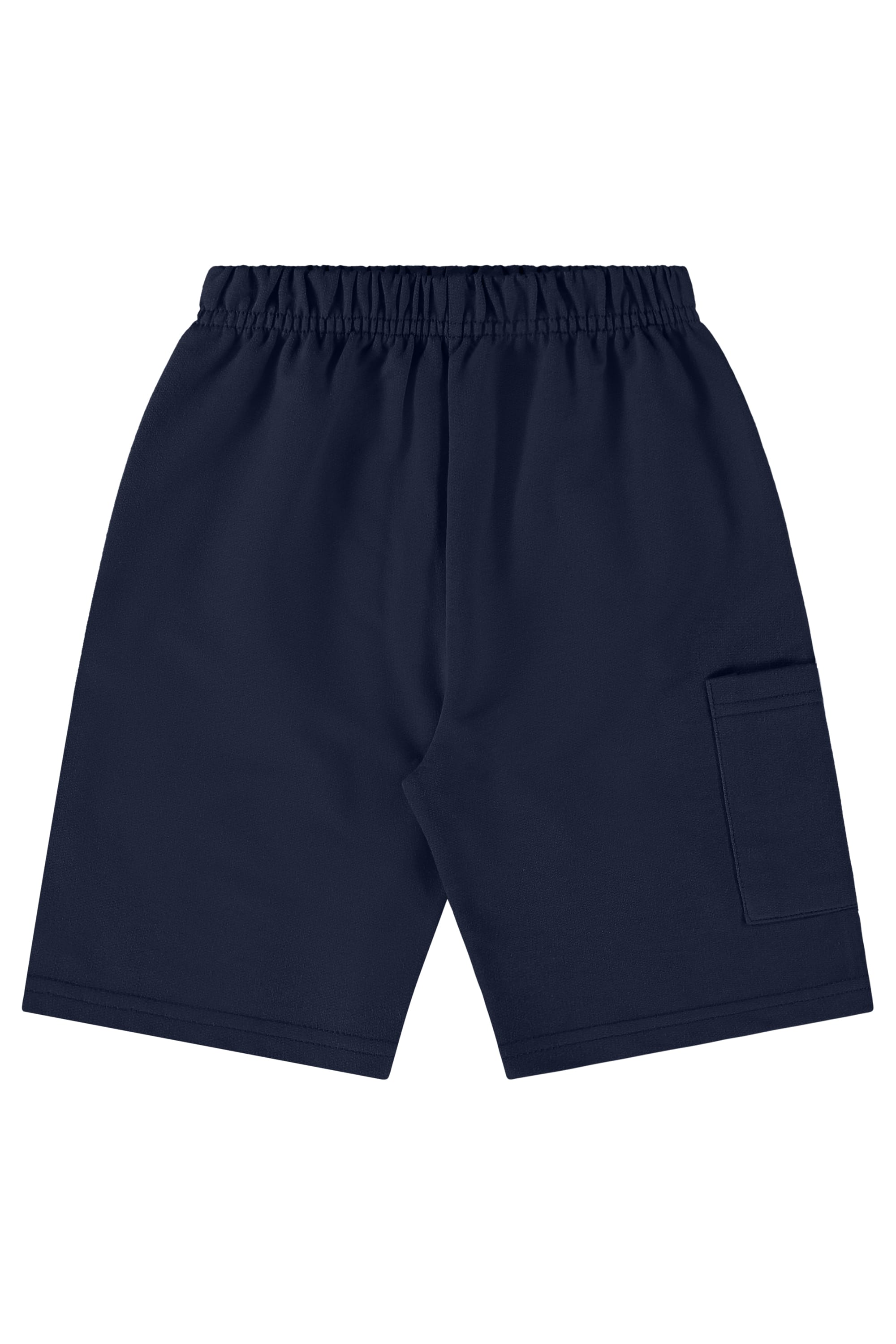 Bermuda Infantil em Moletom para Menino (Azul Marinho) Bee Loop