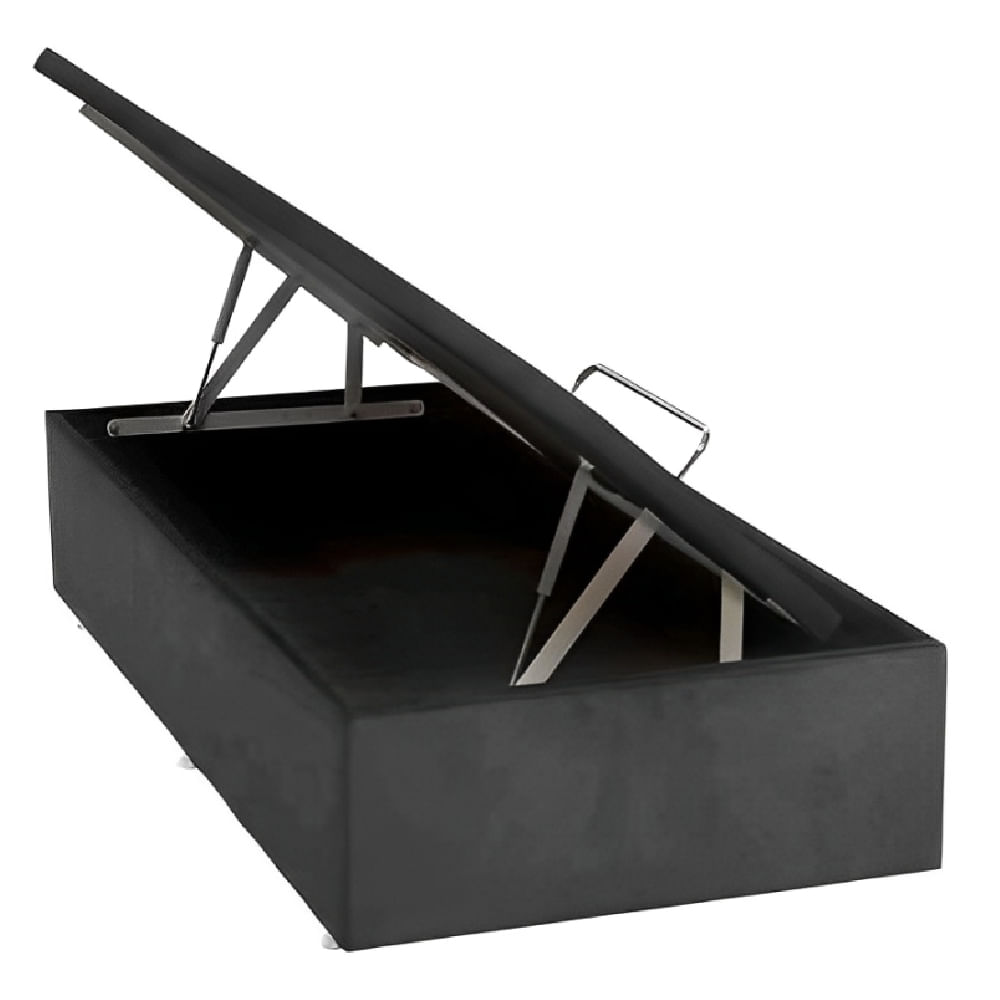 Base Baú Physical Camurça Cinza para Solteiro 88x188x39cm - 1051612179 - ORTOBOM