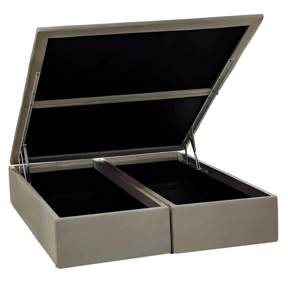 Base Baú Physical Camurça Bege Queen 158x198x39cm - 1051612187 - ORTOBOM