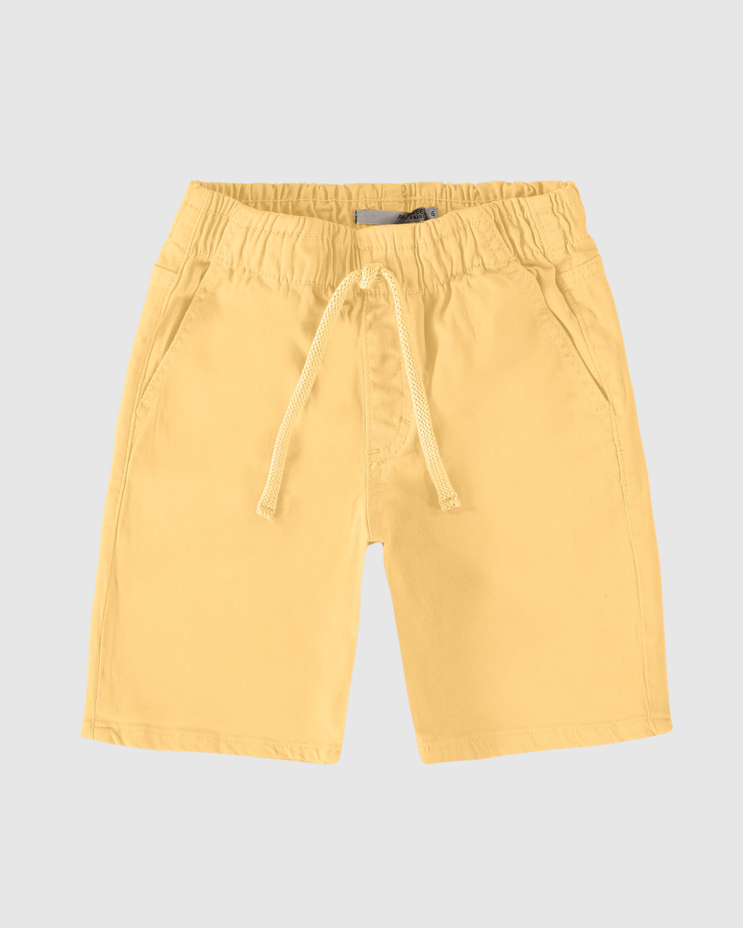 Bermuda Infantil Menino Cadarço Frontal Em Sarja Com Elastano Malwee Kids