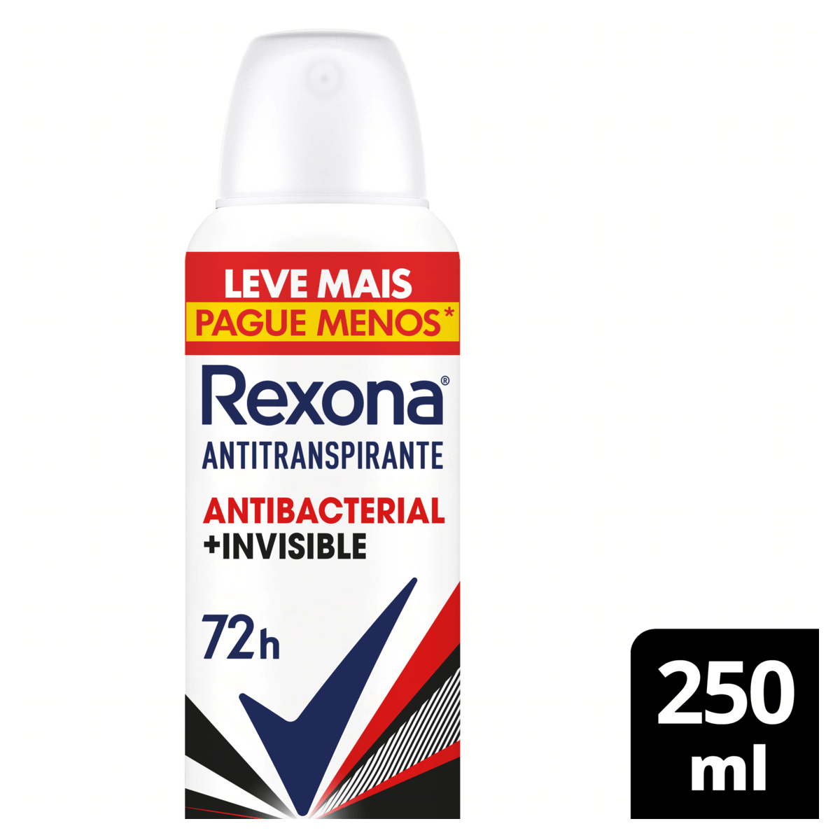 Antitranspirante Aerossol Antibacterial e Invisible Rexona 250ml Spray Leve Mais Pague Menos