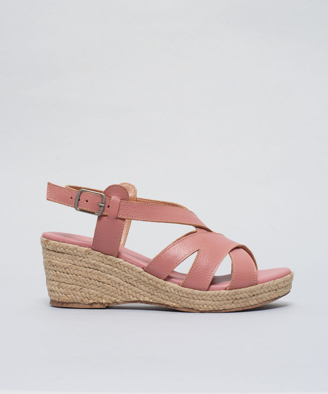 Anabela Couro Cruzado Rami - Blush