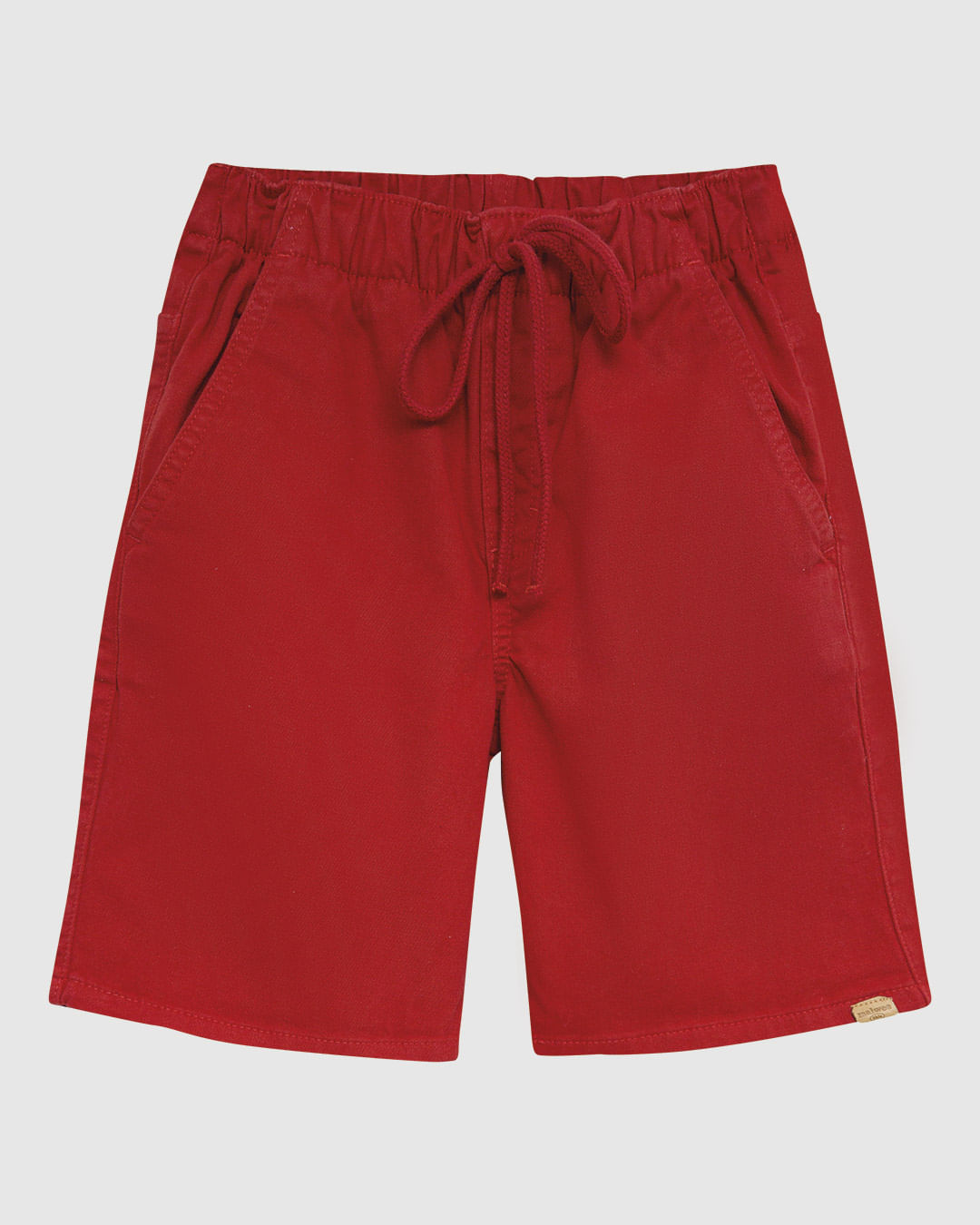 Bermuda Infantil Menino Cadarço Frontal Em Sarja Com Elastano Malwee Kids
