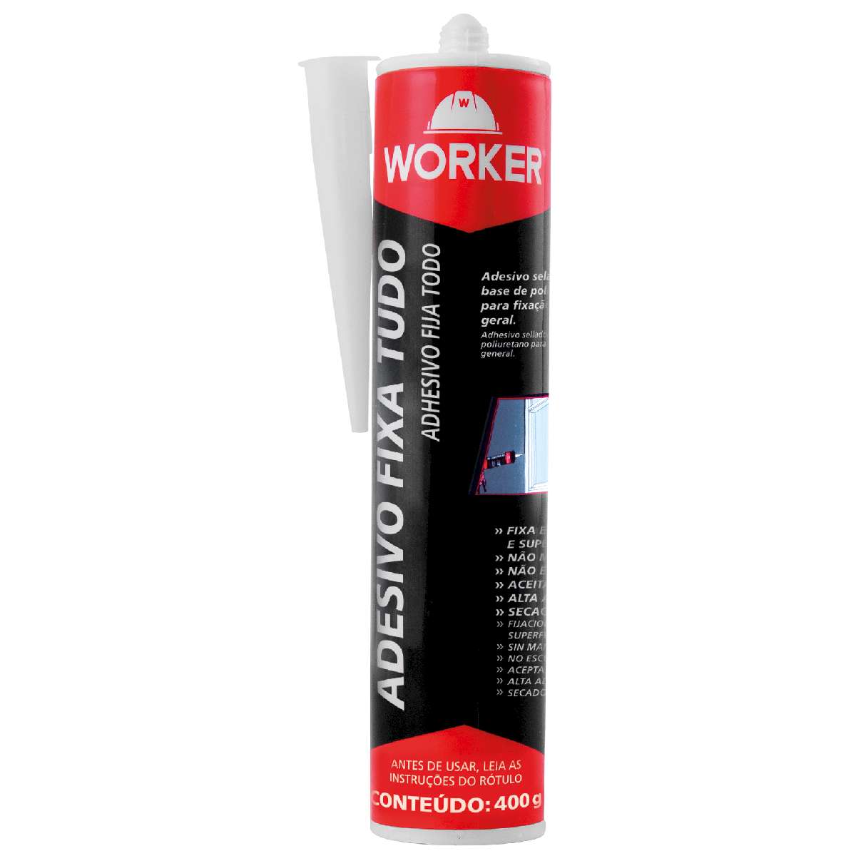 Adesivo Fixa Tudo Branco 400g Worker