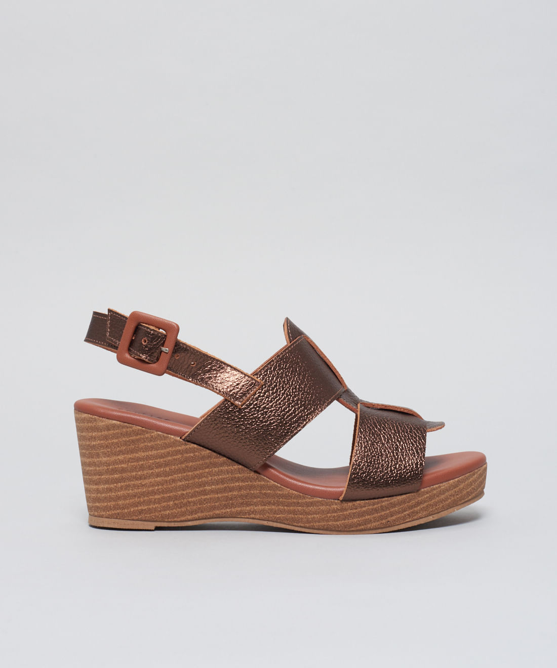 Anabela Couro Antonia - Bronze