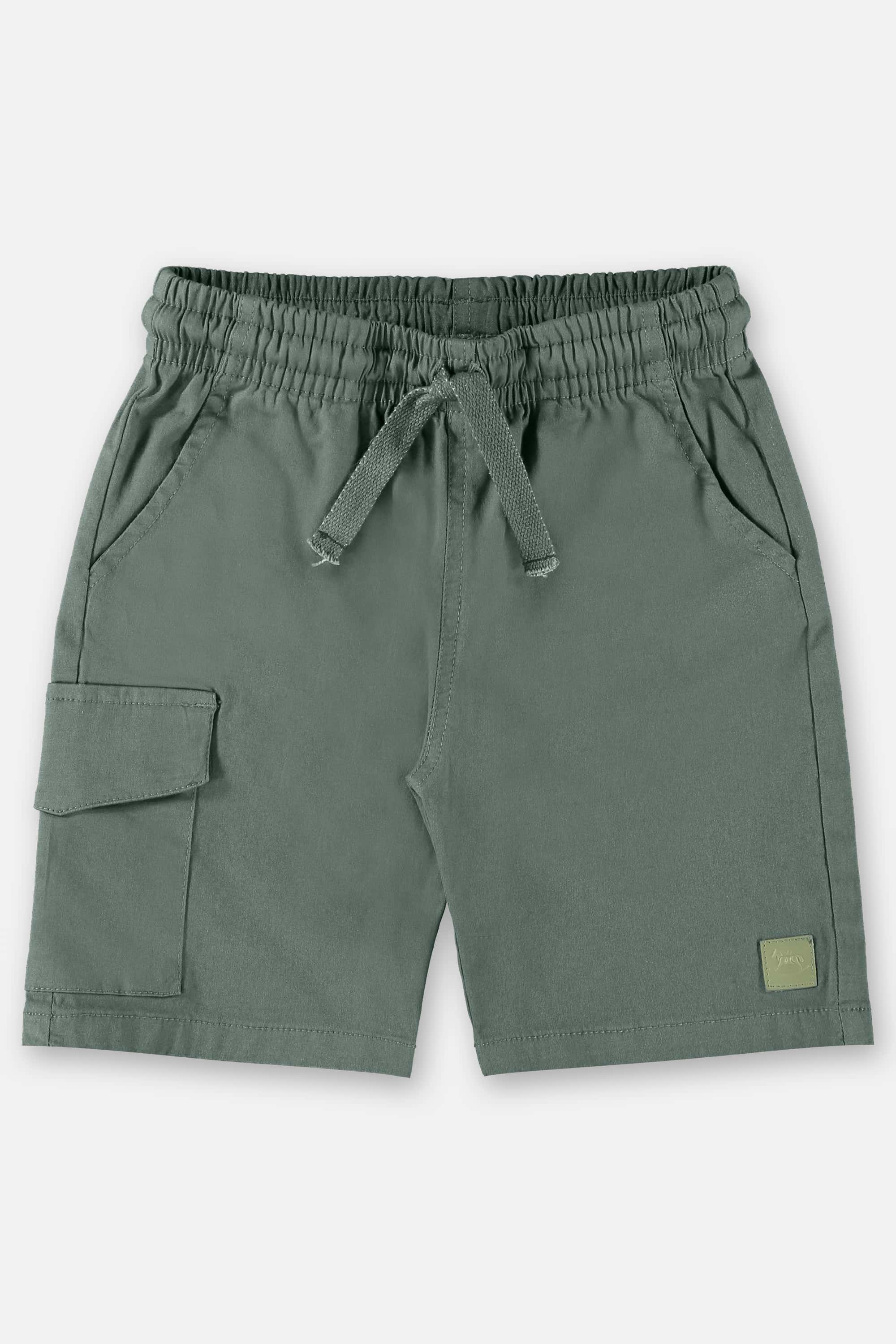 Bermuda Básica Infantil para Meninos em Sarja (Verde) Up Baby