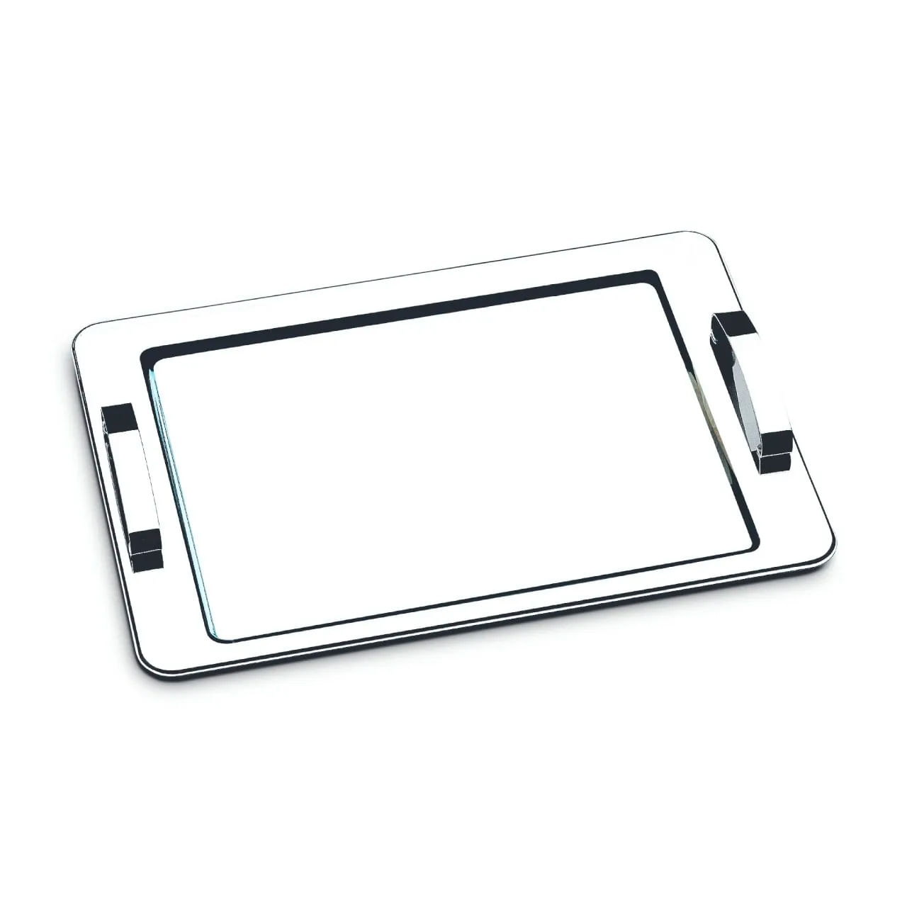 Bandeja com Alça Brinox Átina 40 x 28 cm Aço Inox