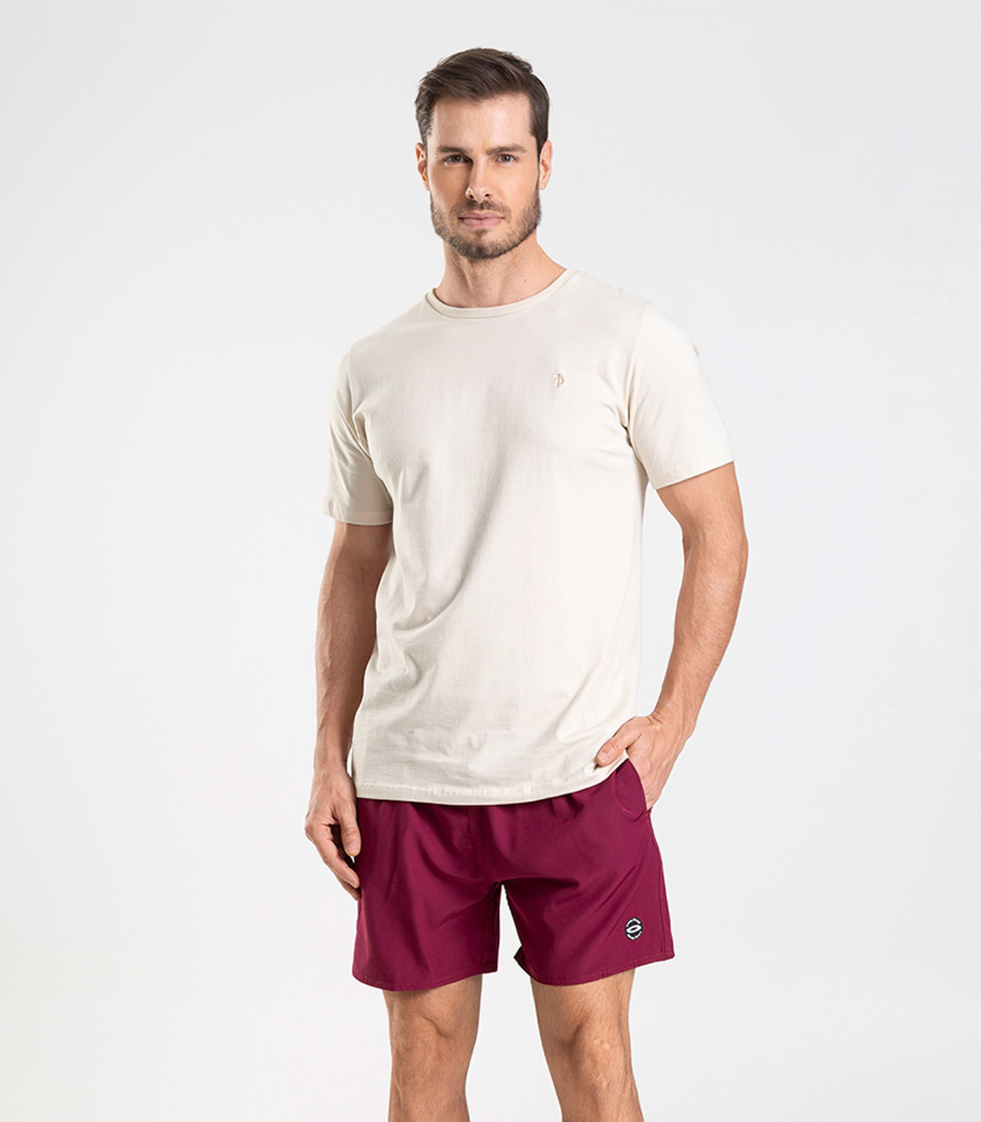 Bermuda Masculina Lisa De Microfibra Long Bong Vermelho