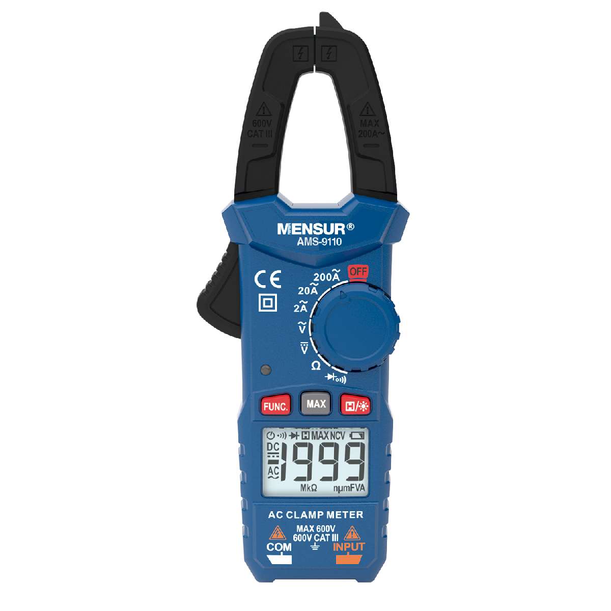 Alicate Amperímetro Digital Mini AMS-9110 Mensur