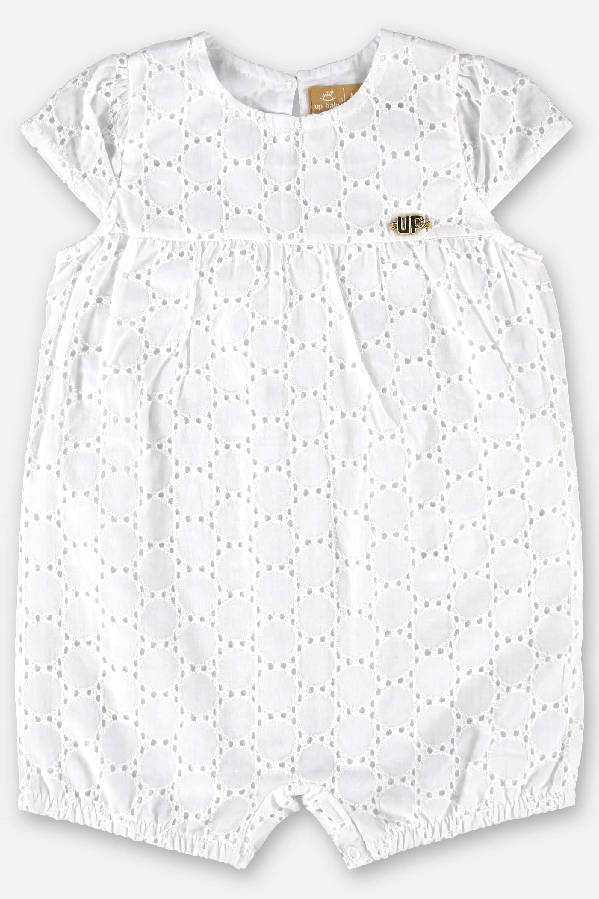 Banho de Sol para Bebê Menina em Laise com Forro (Branco) Up Baby