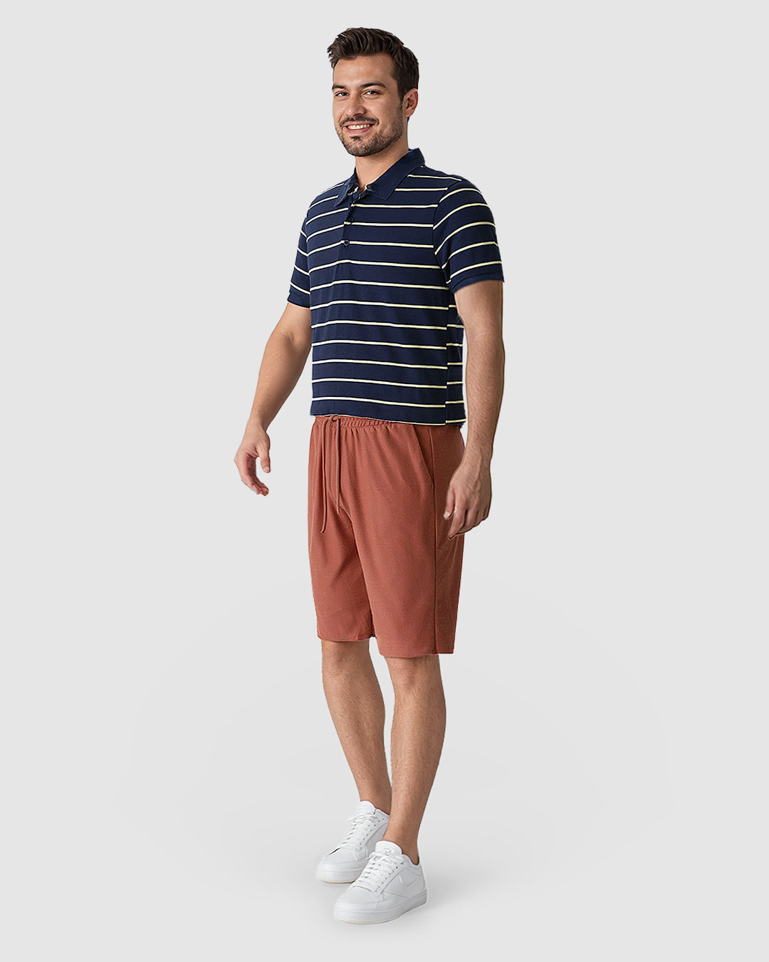 Bermuda Masculina Bolso Faca E Costas Em Moletinho Texturizado