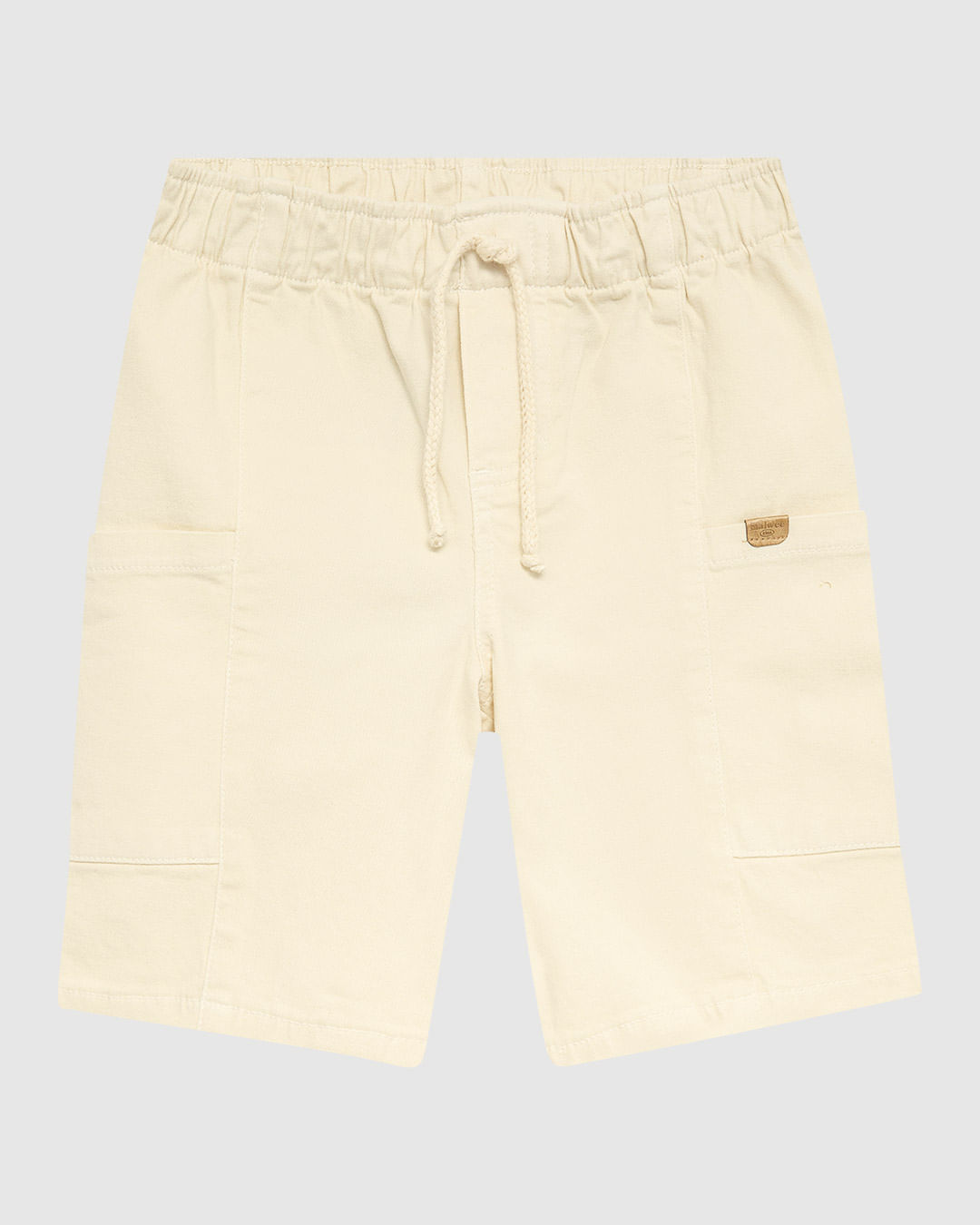 Bermuda Infantil Menino Cargo Cadarço Decorativo Em Sarja Stretch Malwee Kids