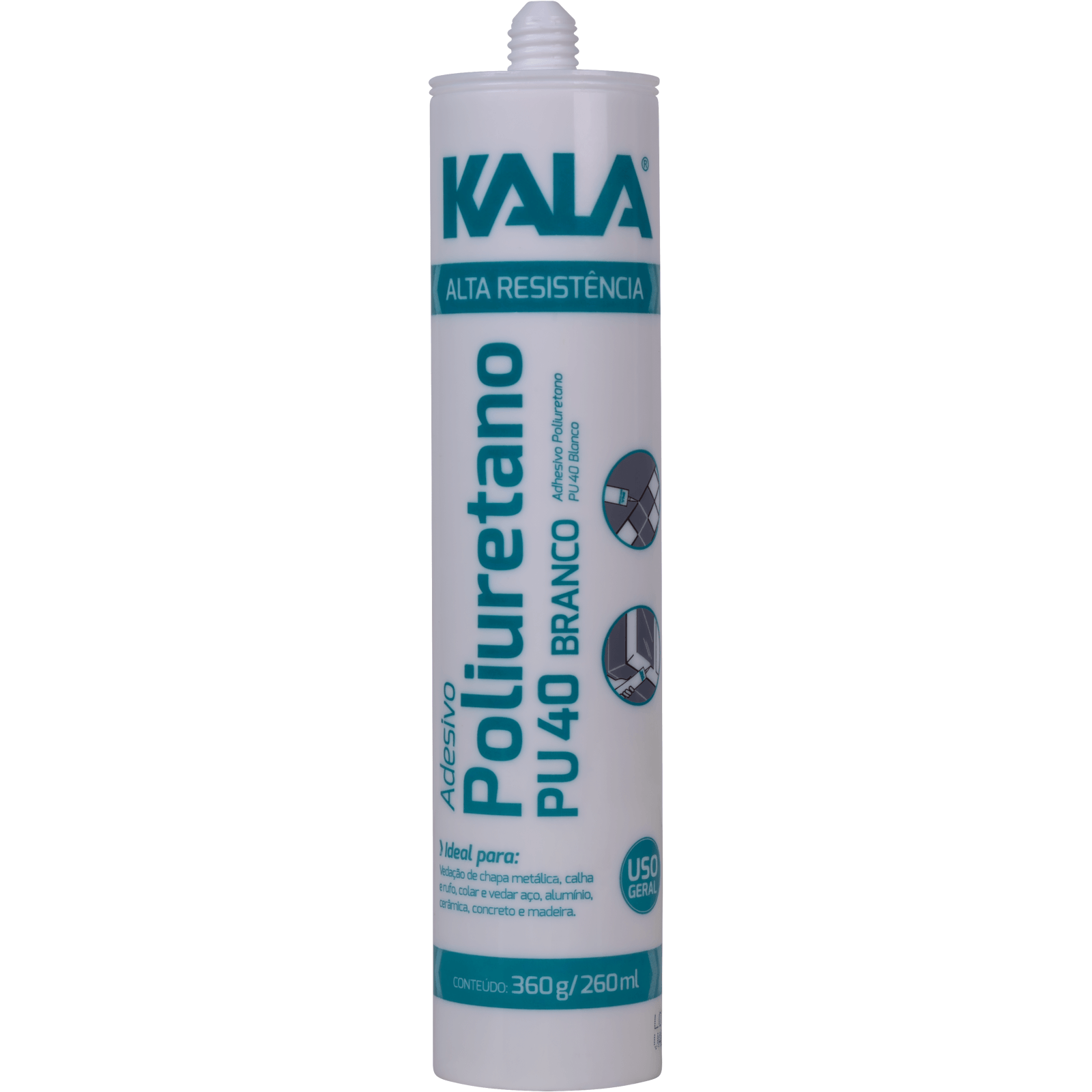 Adesivo Poliuretano PU40 Branco 360g Kala