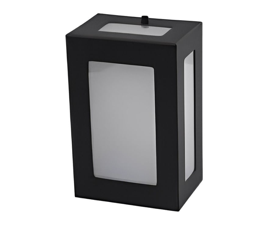 Arandela 5 Vidros 30X19X9CM P/1 Lâmpada E-27 Preta Ref.2218 - All Lux