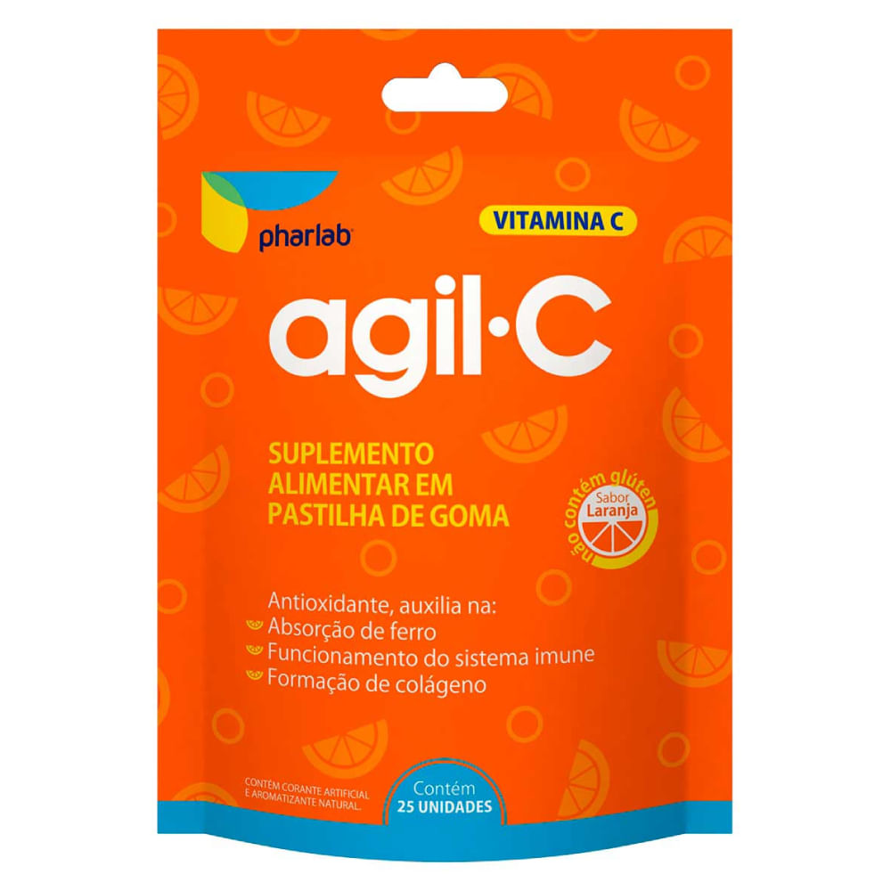 Agil-c Laranja 45mg 25 Gomas
