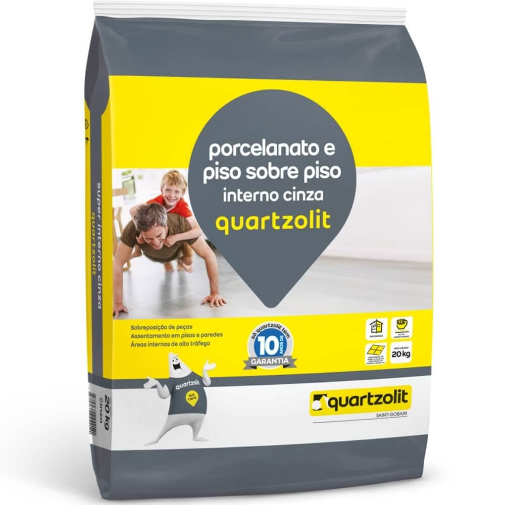 Argamassa Cimentcola Weber Piso Sobre Piso Interno Cinza para Porcelanato 20 Kilos - 0046.00001.0020PL - QUARTZOLIT