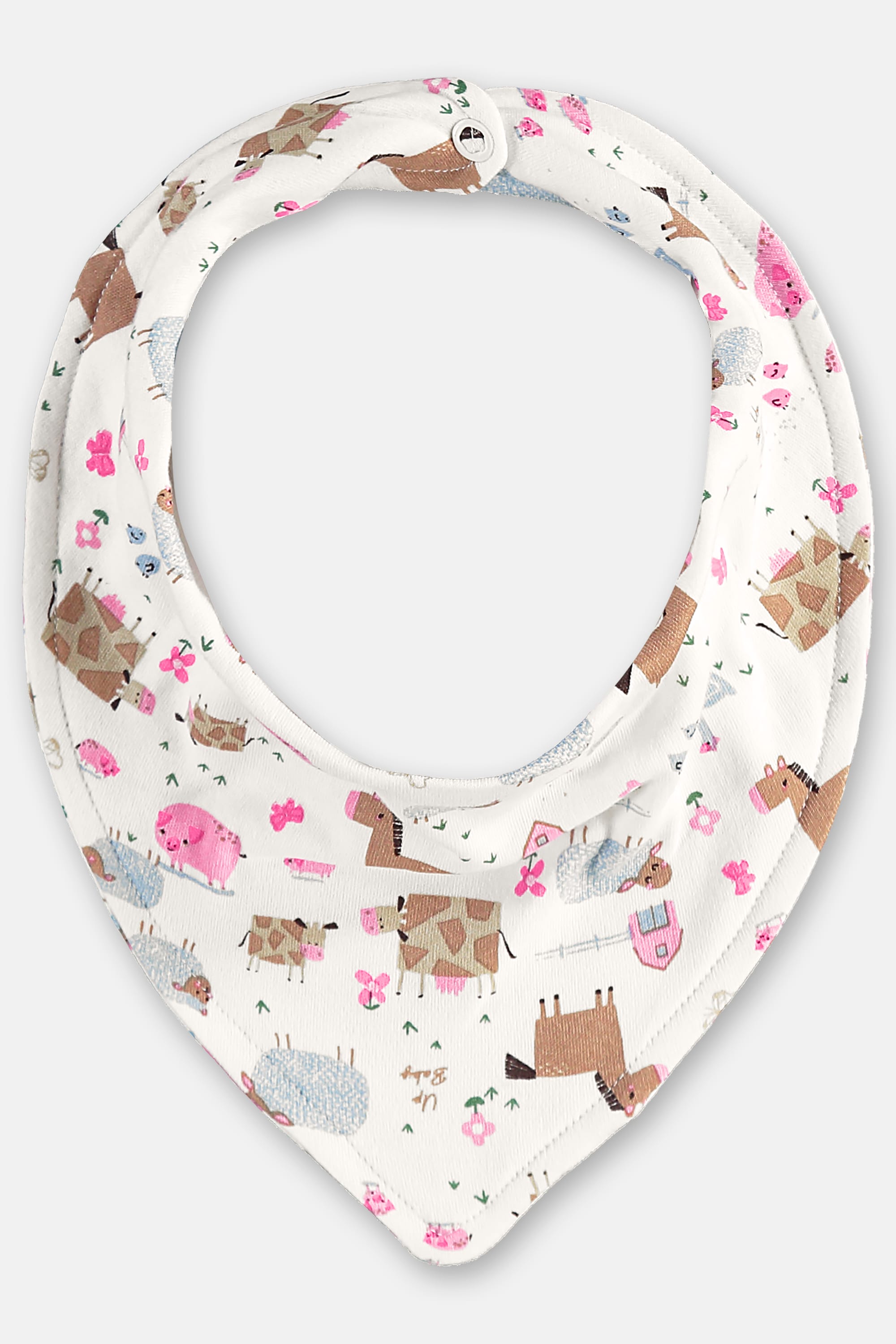 Babador Bandana para Bebê Menina em Suedine Essentials (Off White) Up Baby