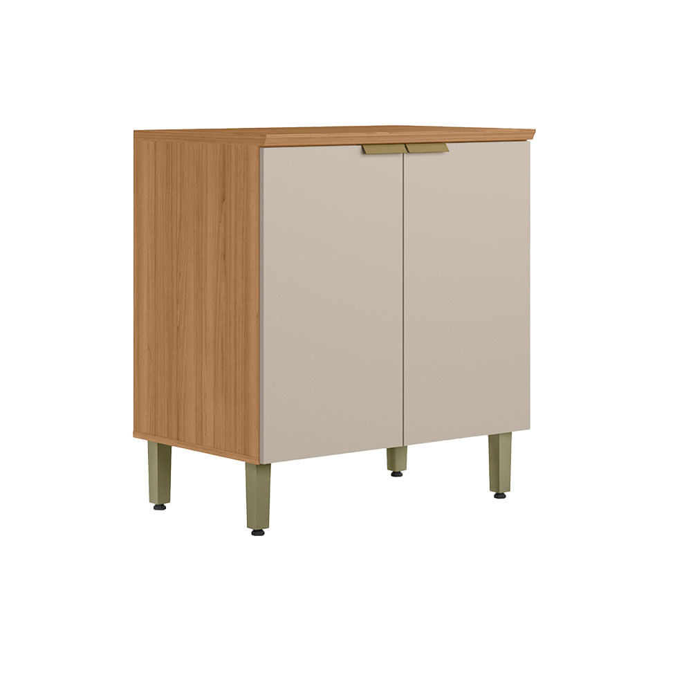 Balcão Selene para Cozinha Natural e Off White 80cm