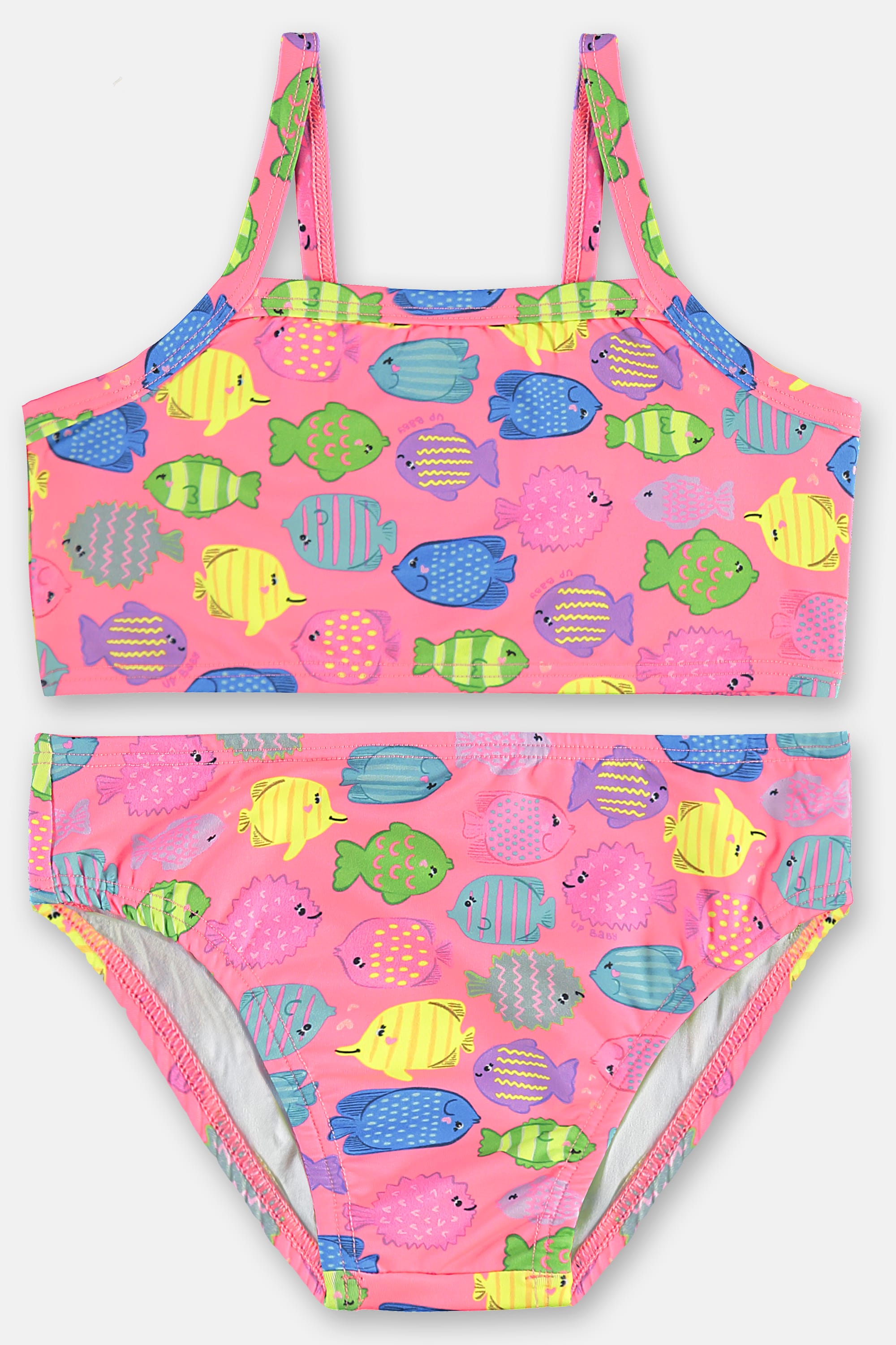 Biquíni Infantil Top e Calcinha FPS+50 Forrados (Rosa Pink) Up Baby