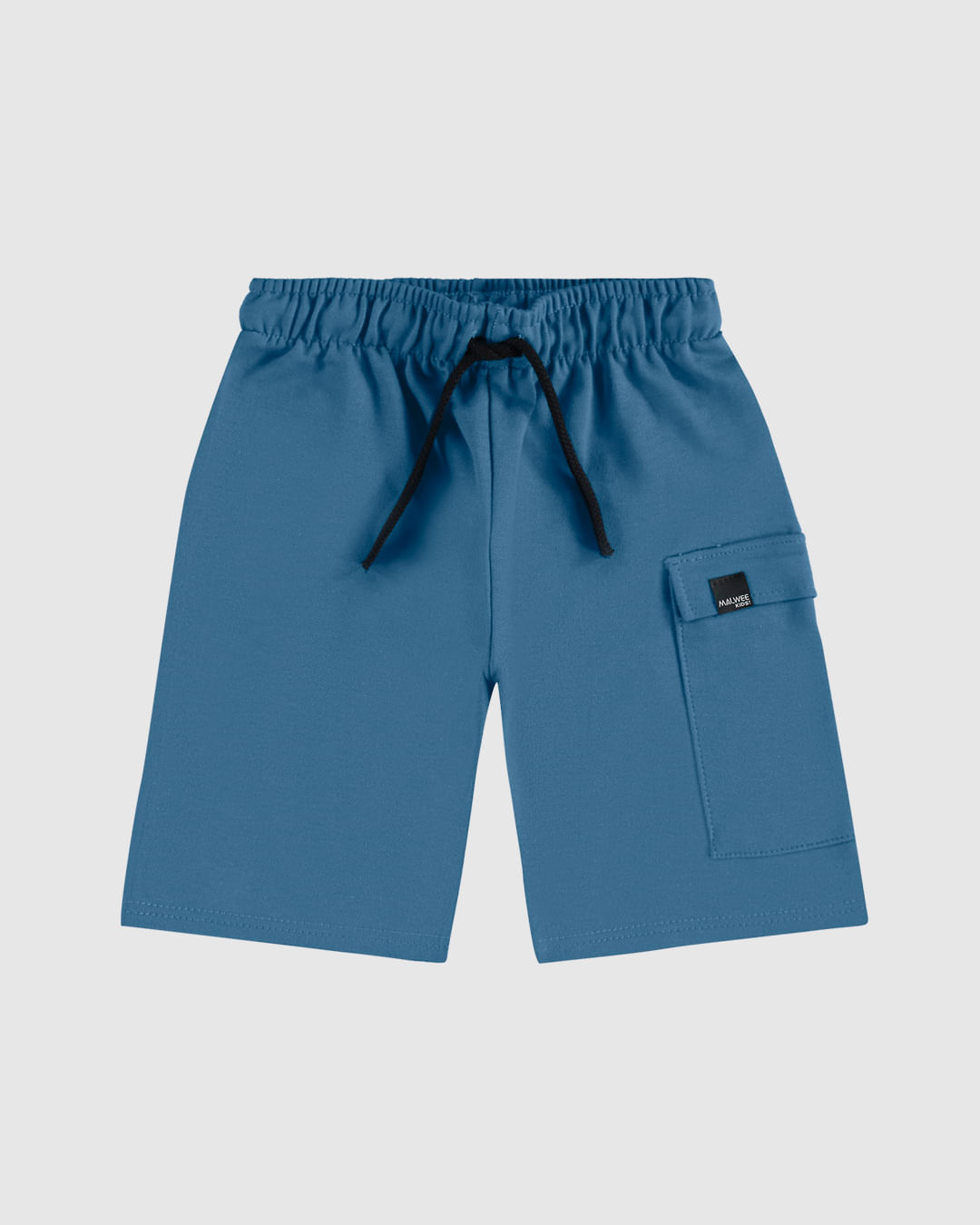 Bermuda Infantil Menino Bolso Lateral Com Lapela Em Moletinho Malwee Kids
