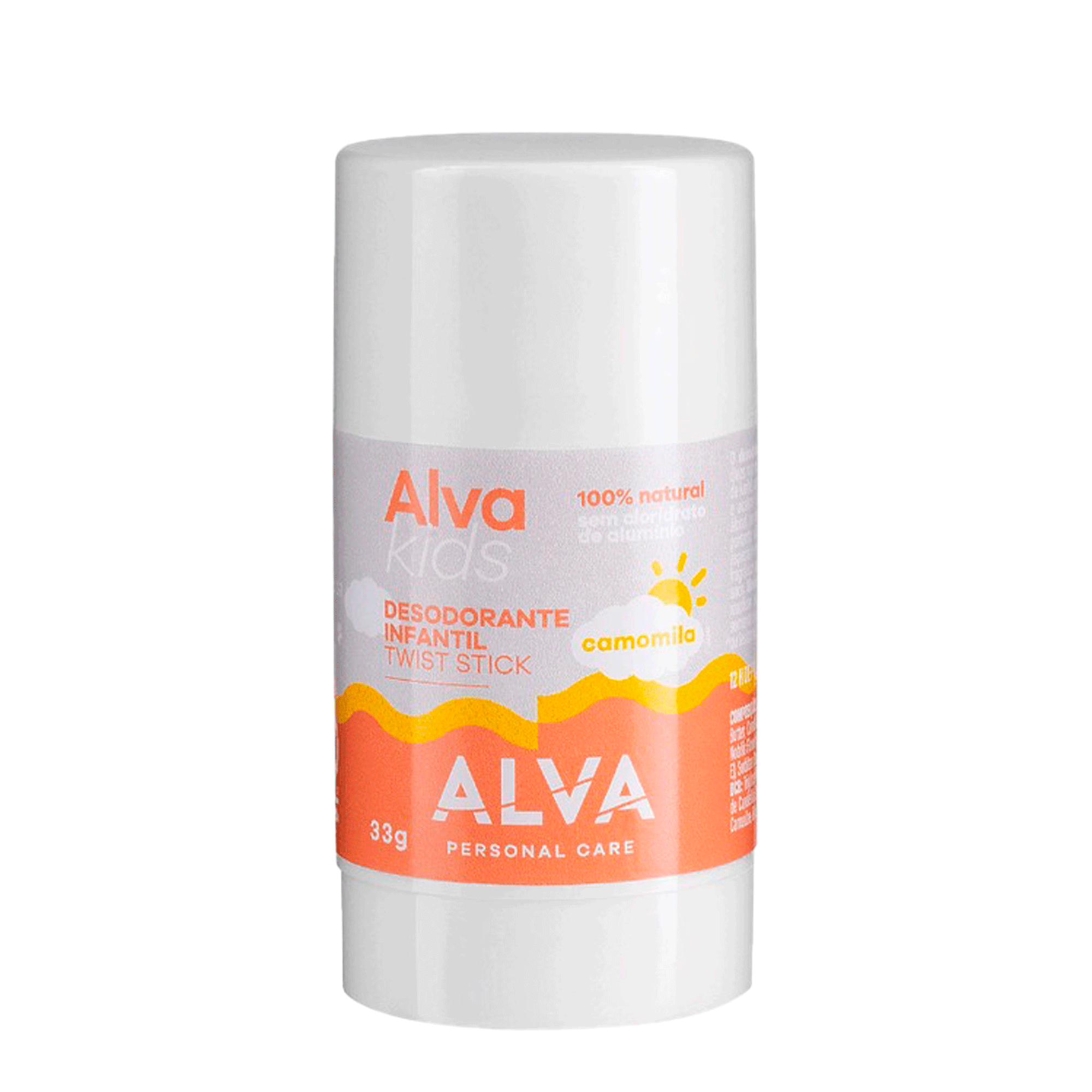 Alva Personal Care Kids Camomila Vegano - Desodorante Em Barra Infantil 33g