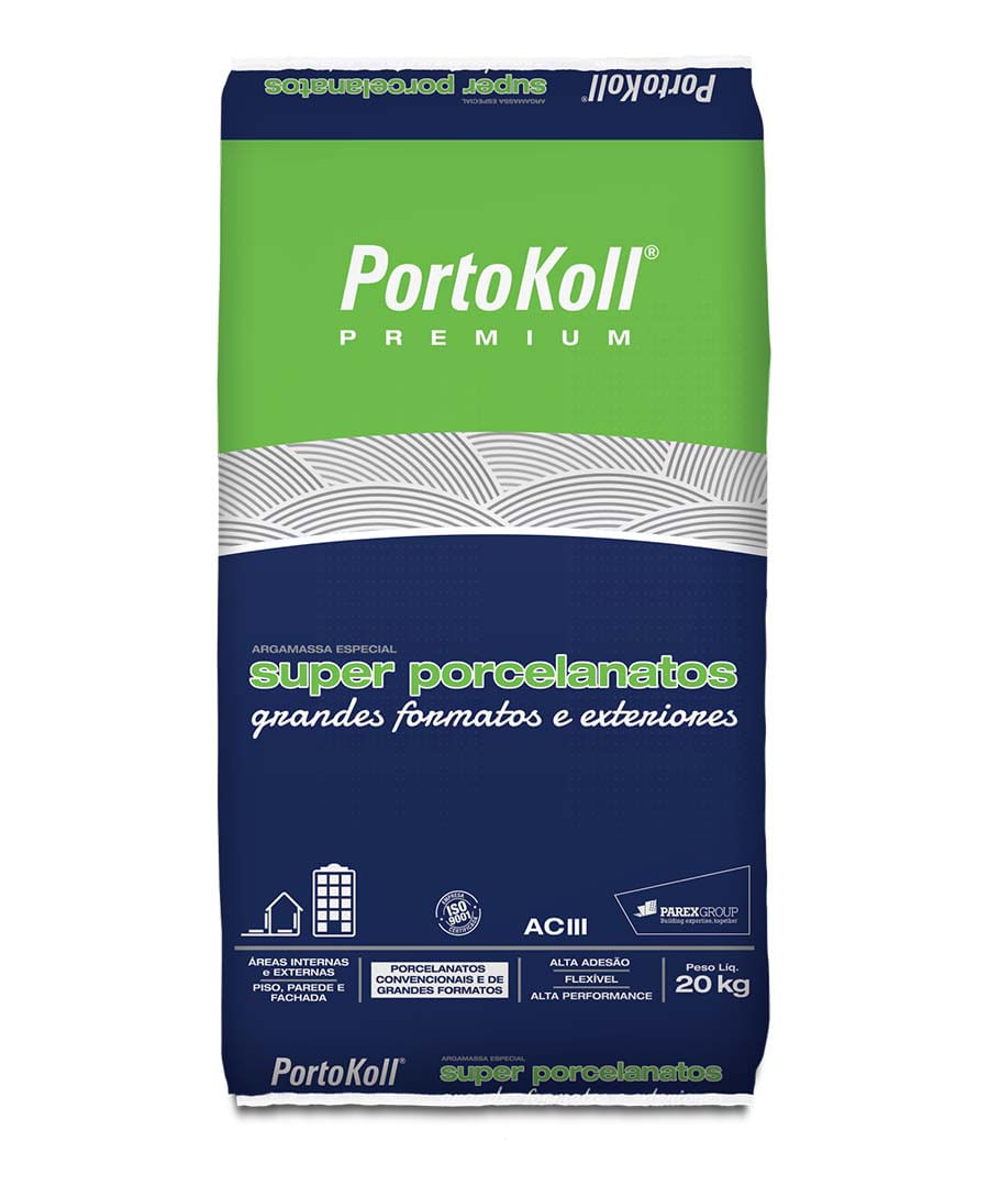 Argamassa ACIII Super Grandes Formatos 20Kg Portokoll Cinza