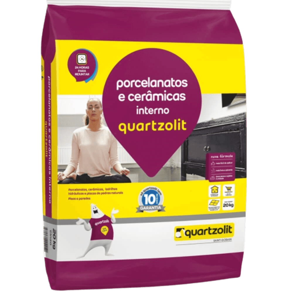 Argamassa Porcelanato Interno Weber Cinza 20 Kilos -  0102.00001.0020PL - QUARTZOLIT