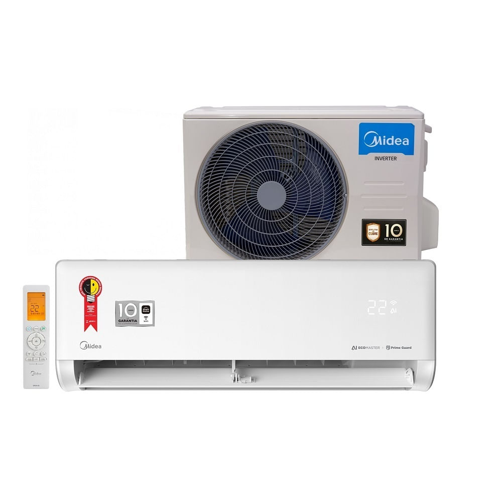 Ar Condicionado Split Inverter Midea 12000 BTUs AI Ecomaster Quente e Frio 42EZVQA12M5 – 220 Volts