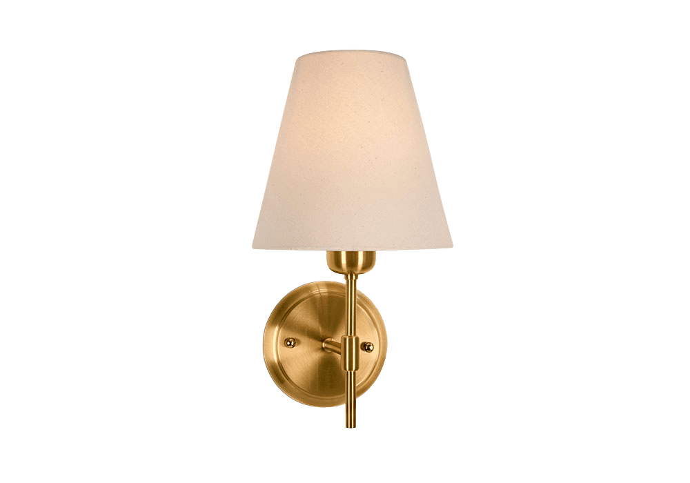 Arandela Charlote Dourada C/Cupulas Branca Ar-1490 170x195x310mm P/1-E-27 - TKS
