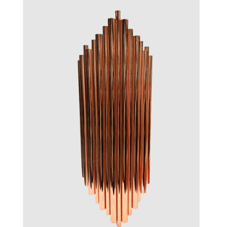 Arandela Pipe Dourada 50x18cm P/2 Lâmpadas G9 Ref.AR119/250OR -  +Luz Iluminação