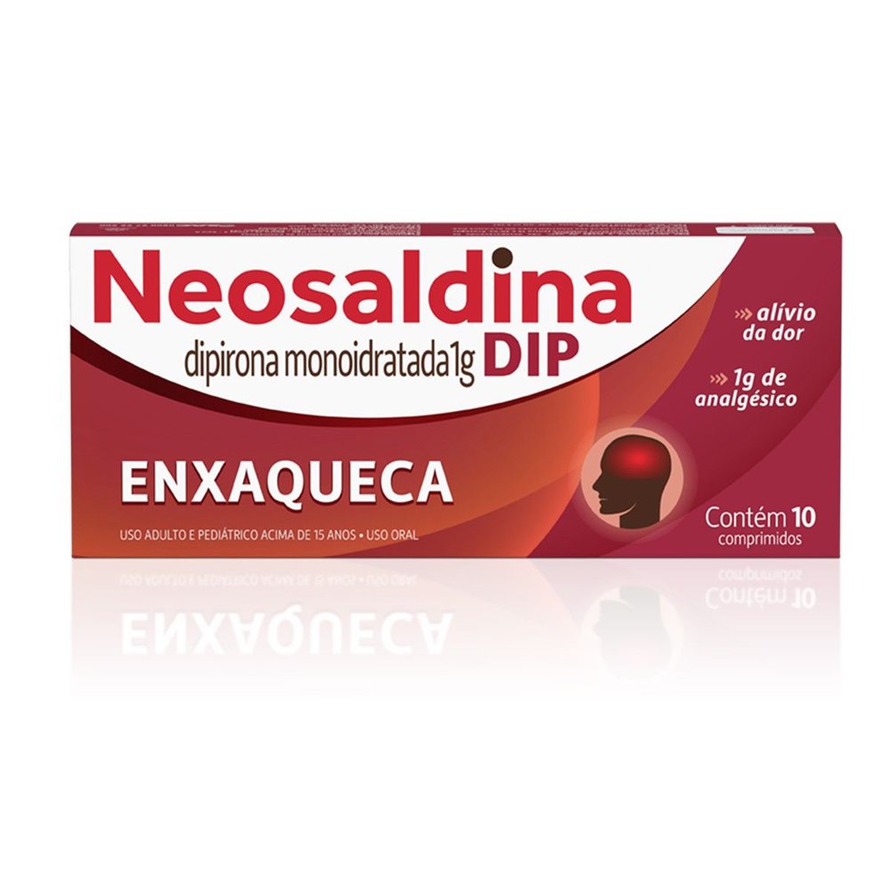 Analgésico Neosaldina Dip 1g Dipirona Blister 10 drágeas