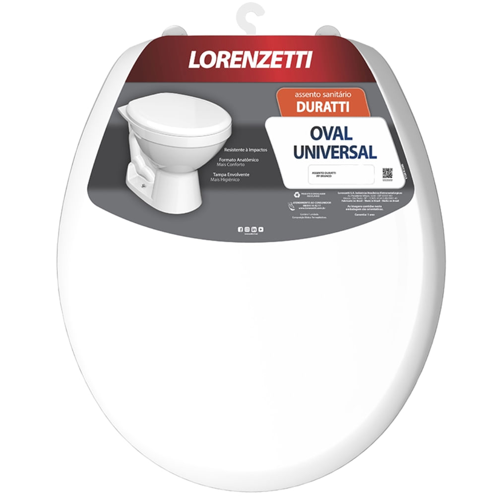 Assento Sanitário Duratti PP Branco - 7153011 - LORENZETTI