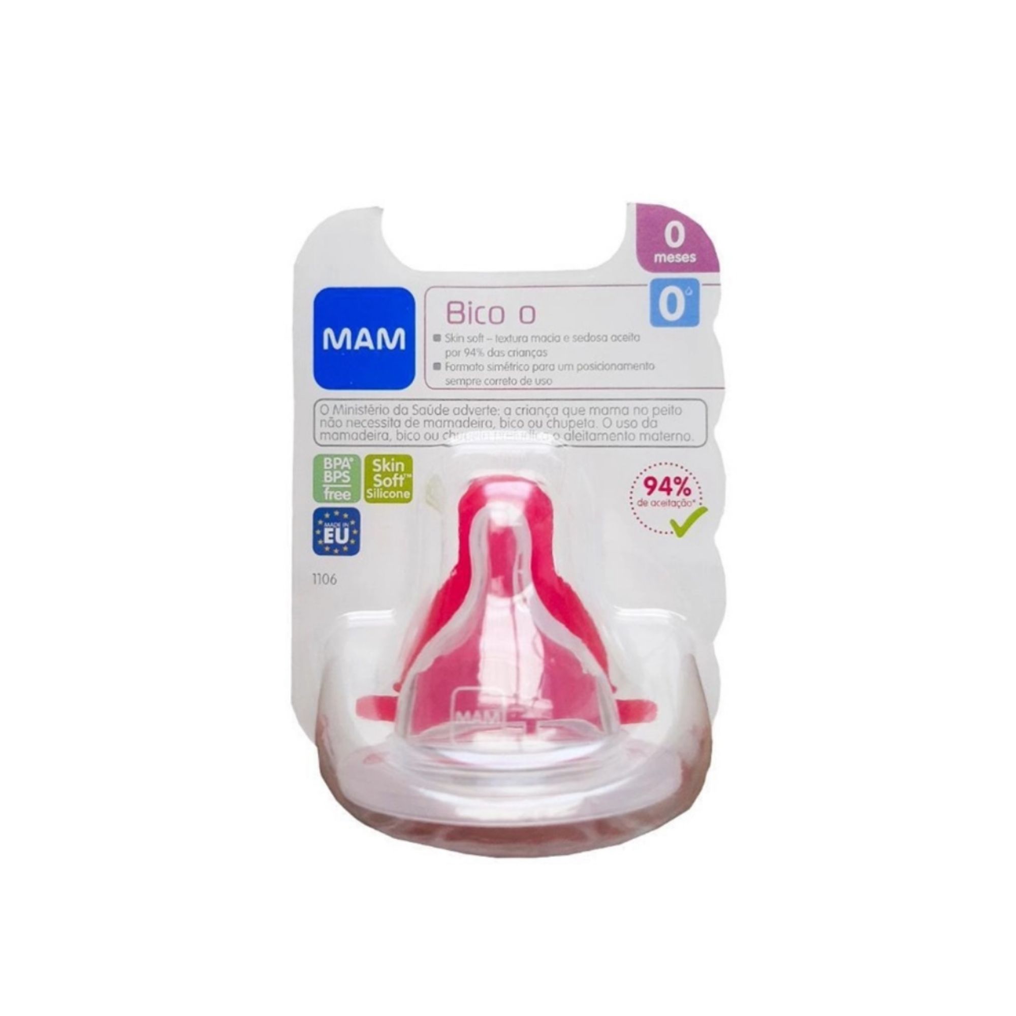 Bico Para Mamadeira Mam Nº 0 Fluxo Super Lento 1 Unidade