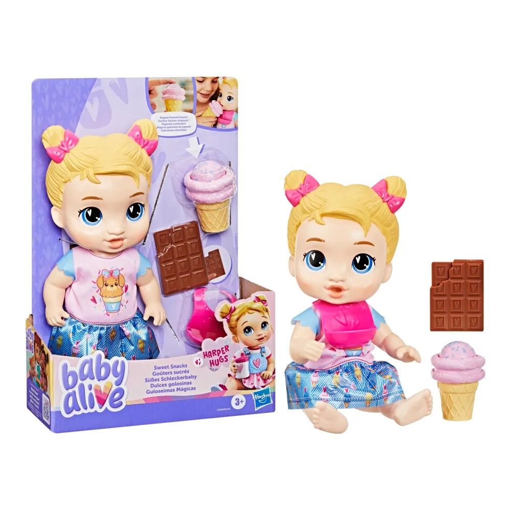 Baby Alive Guloseimas Mágicas Harper Hugs Loira - Hasbro