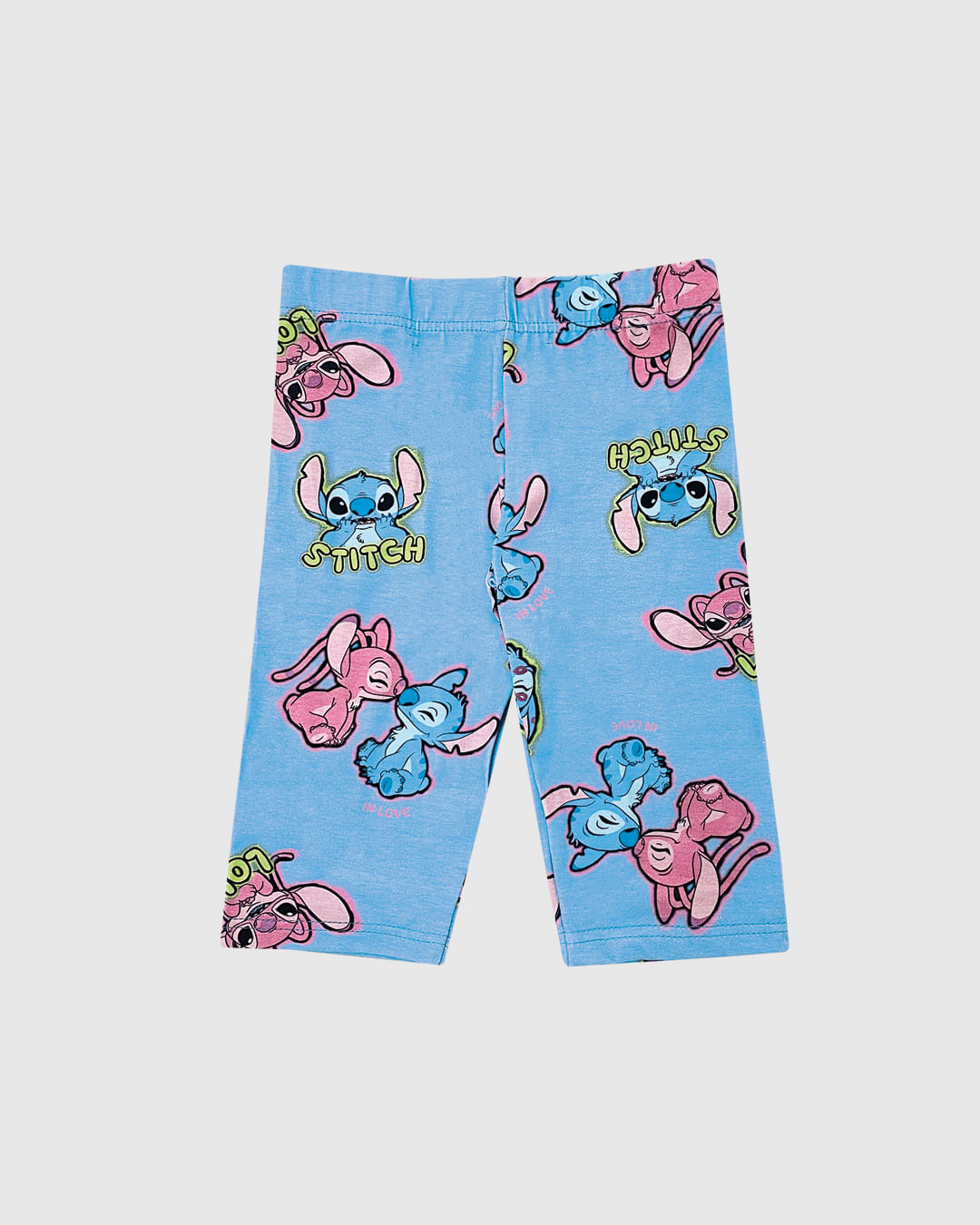 Bermuda Infantil Menina Ciclista Estampa Stitch Disney Em Algodão Malwee Kids