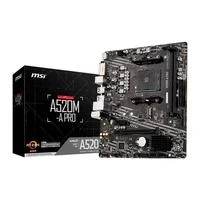 Placa Mãe MSI A520M-A PRO, AMD AM4, mATX, DDR4, Preto