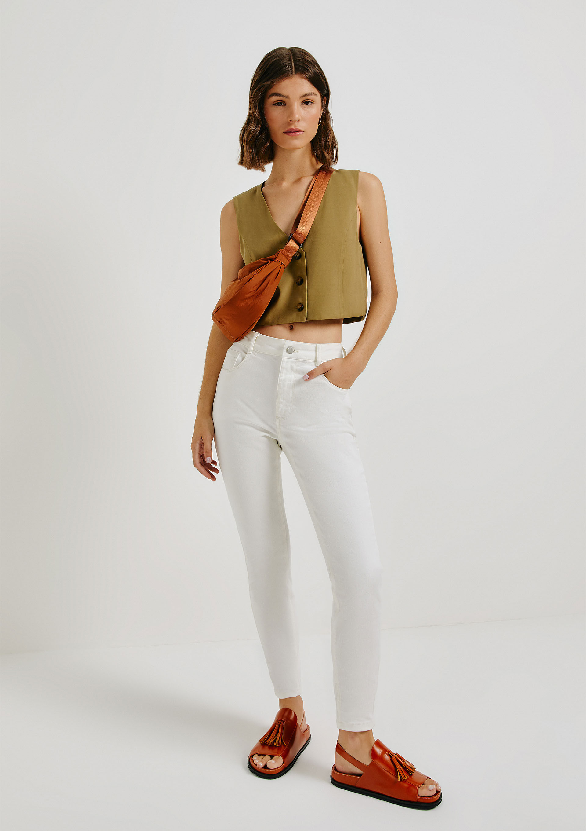Calça Skinny de Sarja com Elastano 48 - Hering