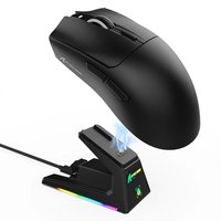 Mouse Gamer sem Fio Attack Shark X1 Ultraleve + Base Carregamento Magnético RGB, 40.000 DPI, Sensor Óptico PAW3395 PRO, 6 Botões
