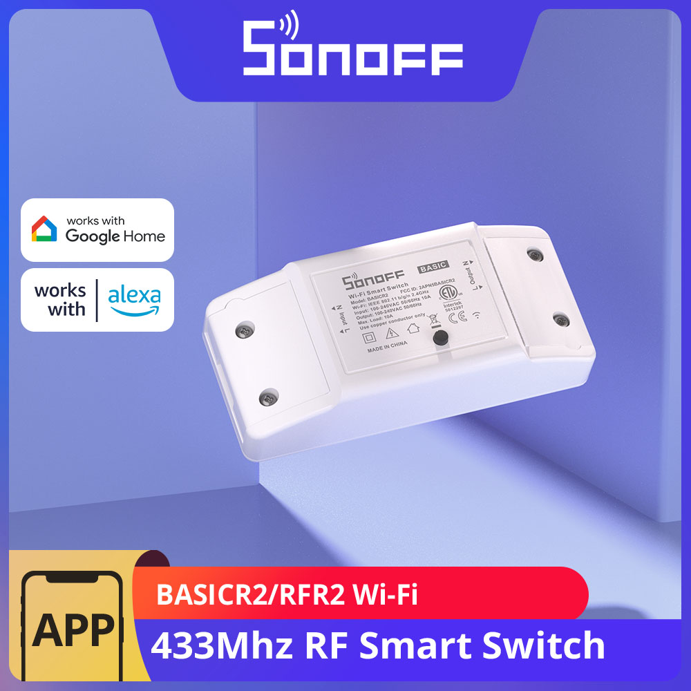 [Moedas R$18]  Interruptor Wi-Fi 433MHz Sonoff Basic R2