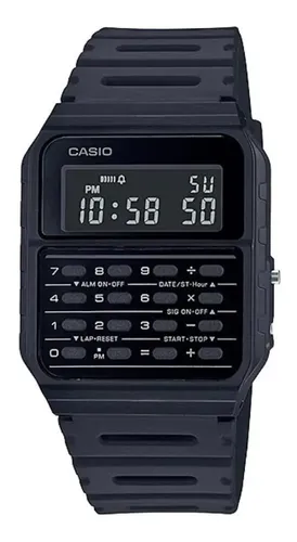 Relógio Casio Unissex Calculadora Data Bank Ca-53wf-1bdf Preto