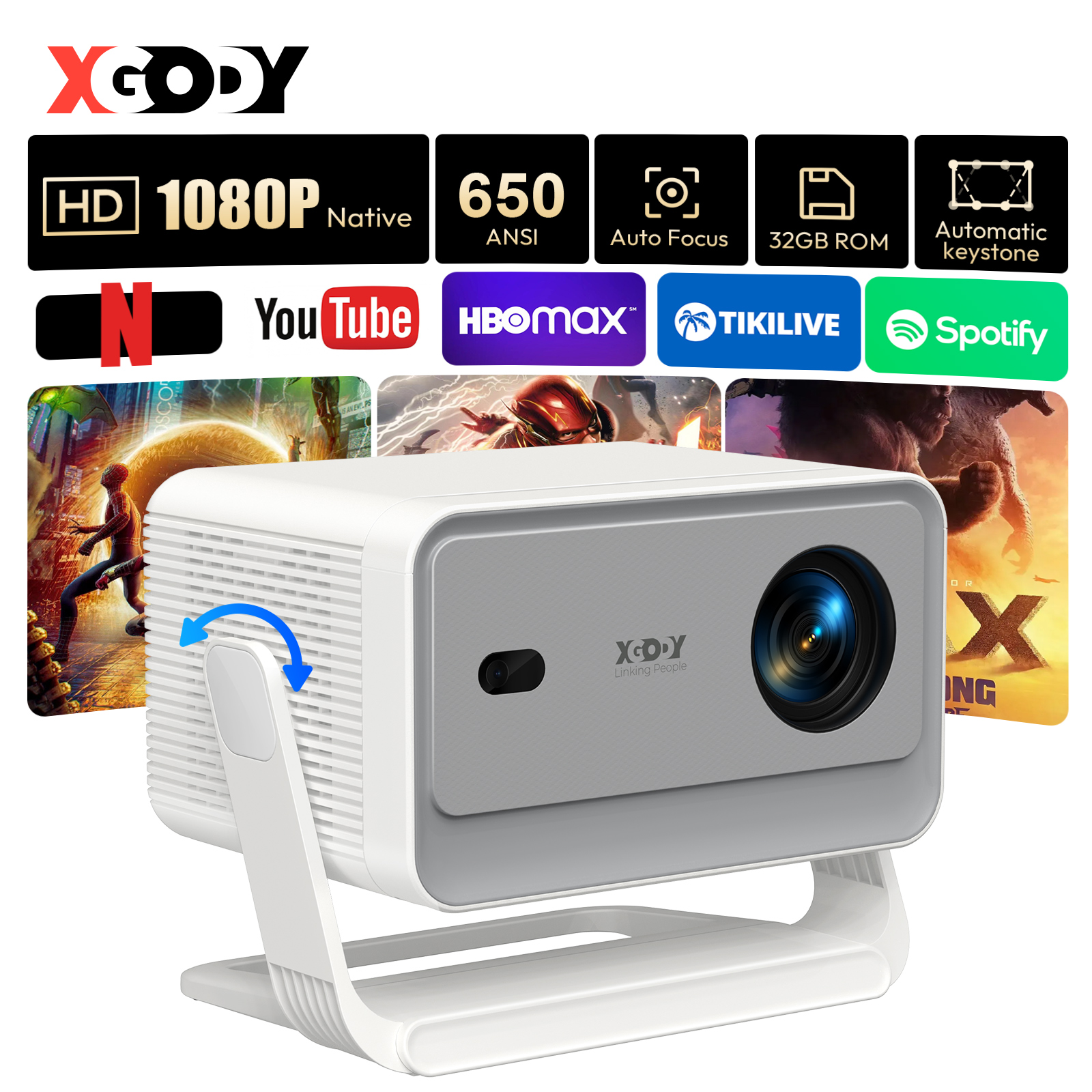 [APP/Compra Em Grupo ]  Projetor XGODY 8K/4K 1080P Autofoco Android