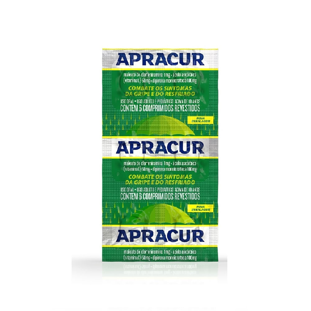 Apracur Envelope 6 Comprimidos Revestidos