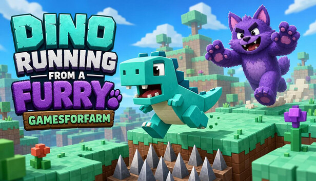 Jogo Grátis na Steam: Dino running from a FURRY GAMESFORFARM - PC