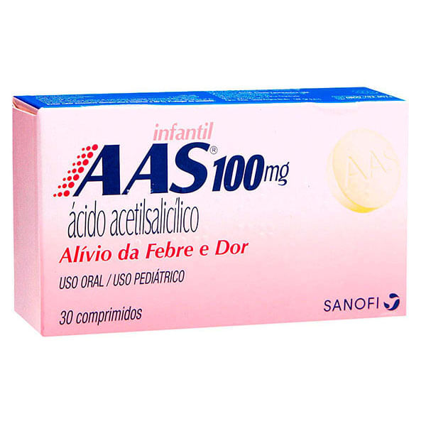 Aas Infantil  100mg 30 Comprimidos