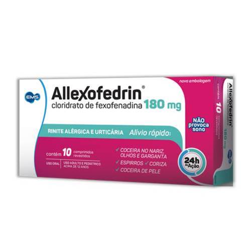 Allexofedrin 180mg 10 Comprimidos Revestidos