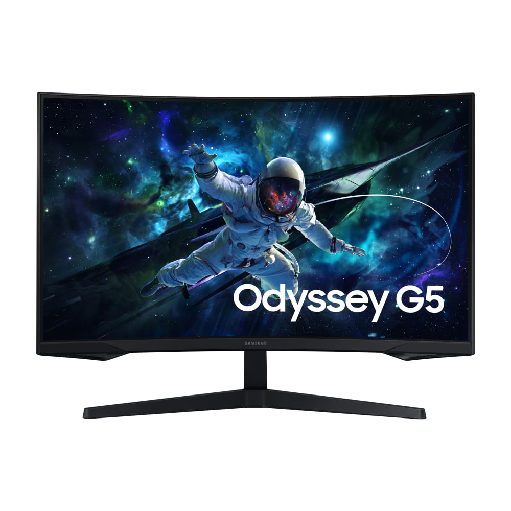 Monitor Gamer Curvo Samsung Odyssey G5 32'', QHD, 165Hz, 1ms, Freesync, HDMI, DP Preto