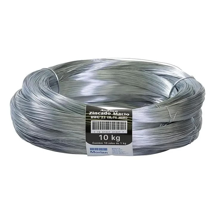 Arame Liso BWG 22 Galvanizado 1kg 0,71mm Morlan